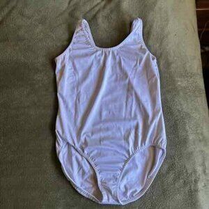 Vintage Shiny Shimmer Lycra Spandex White Tank Leotard Very Rare